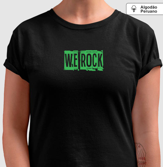 camiseta algodão peruano werock logo journal feminina