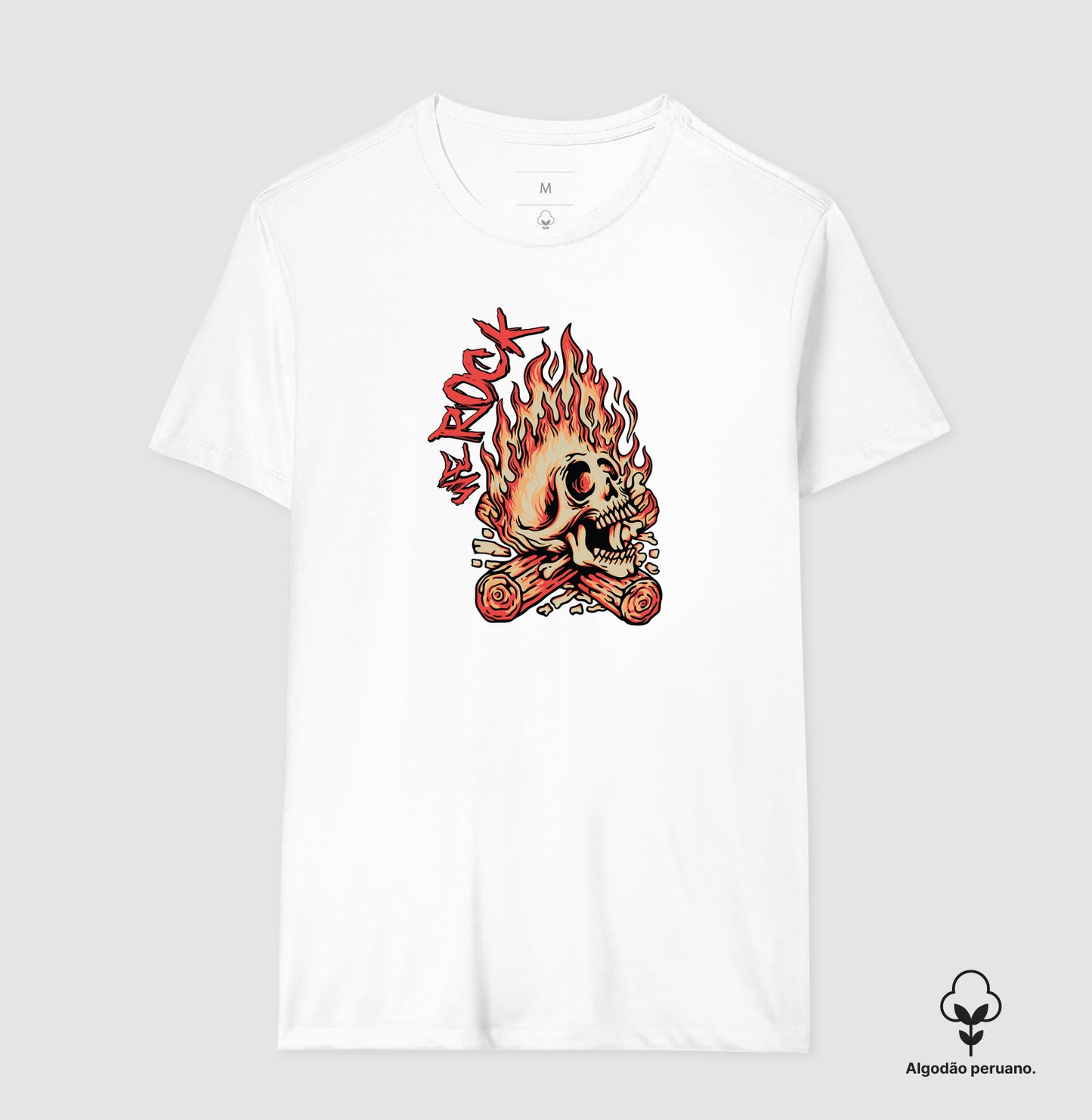 camiseta algodão peruano werock bonfire feminina