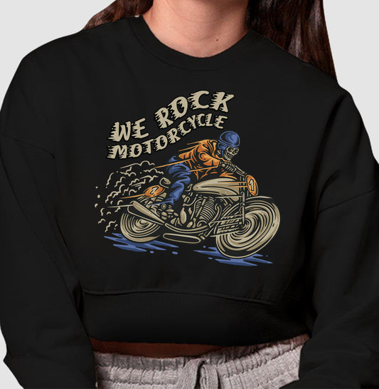 cropped moletom werock motorcycle