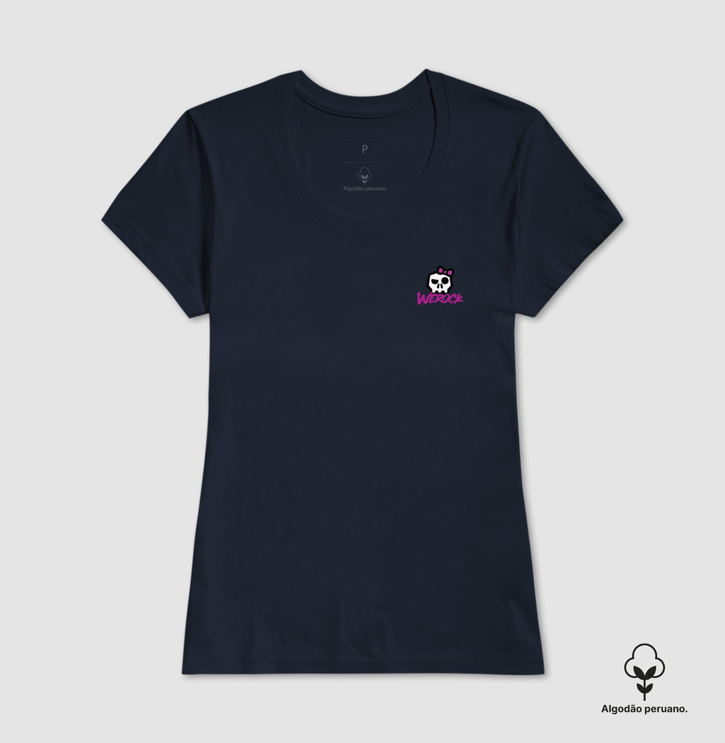 camiseta algodão peruano werock girl feminino
