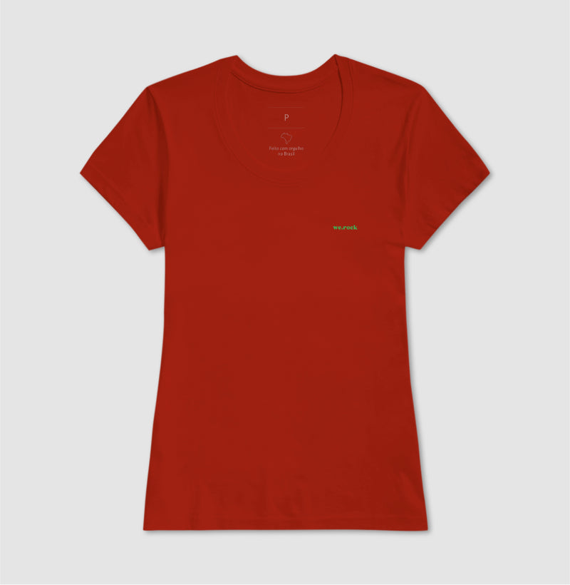 camiseta werock logo simple green feminina
