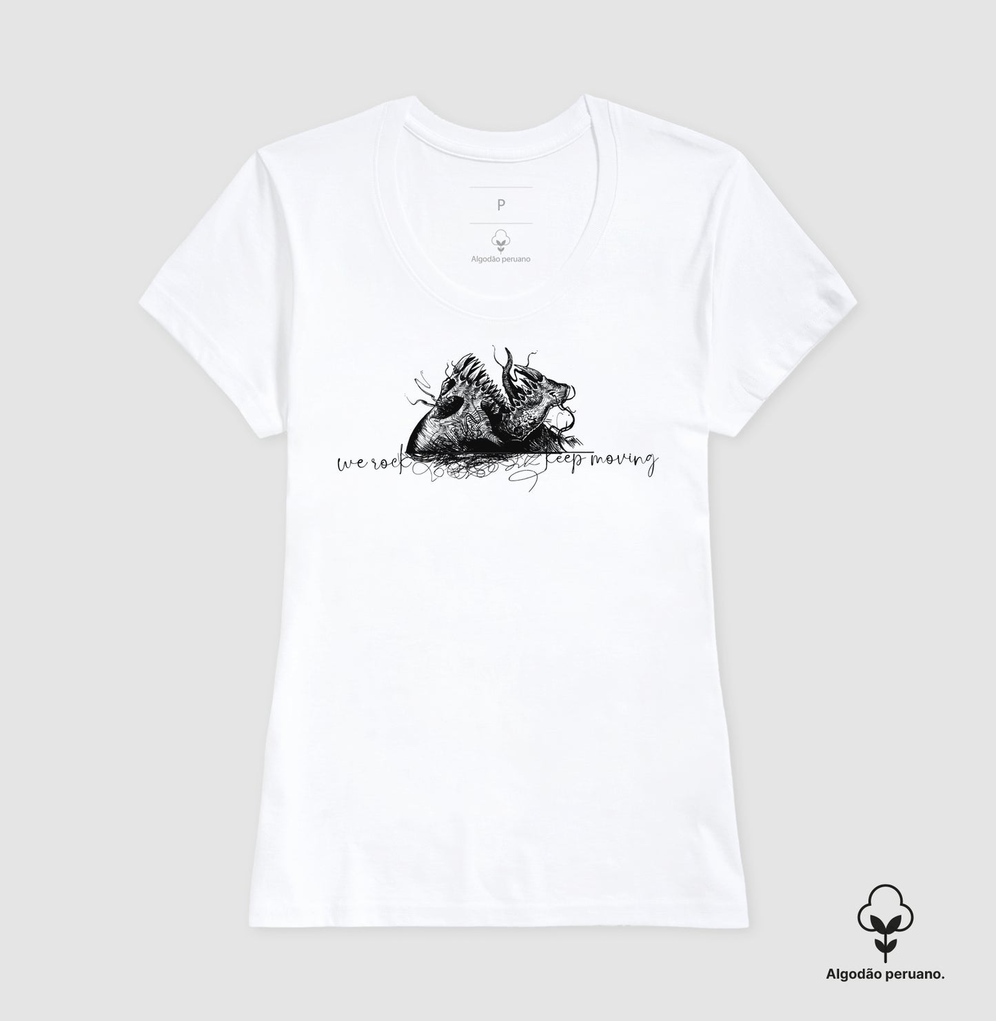 camiseta algodão peruano werock ghost moving feminina
