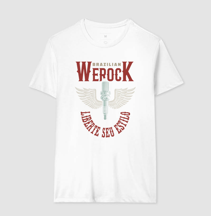 camiseta werock motorcycle wings masculina