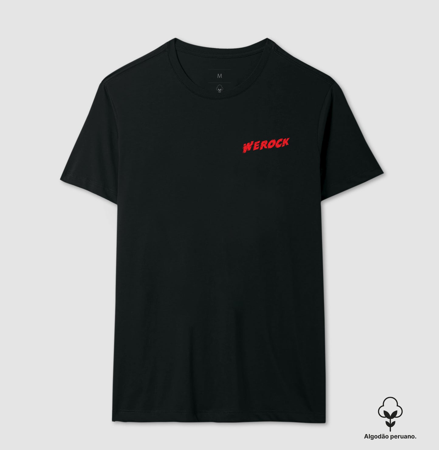 camiseta algodão peruano werock logo move feminina