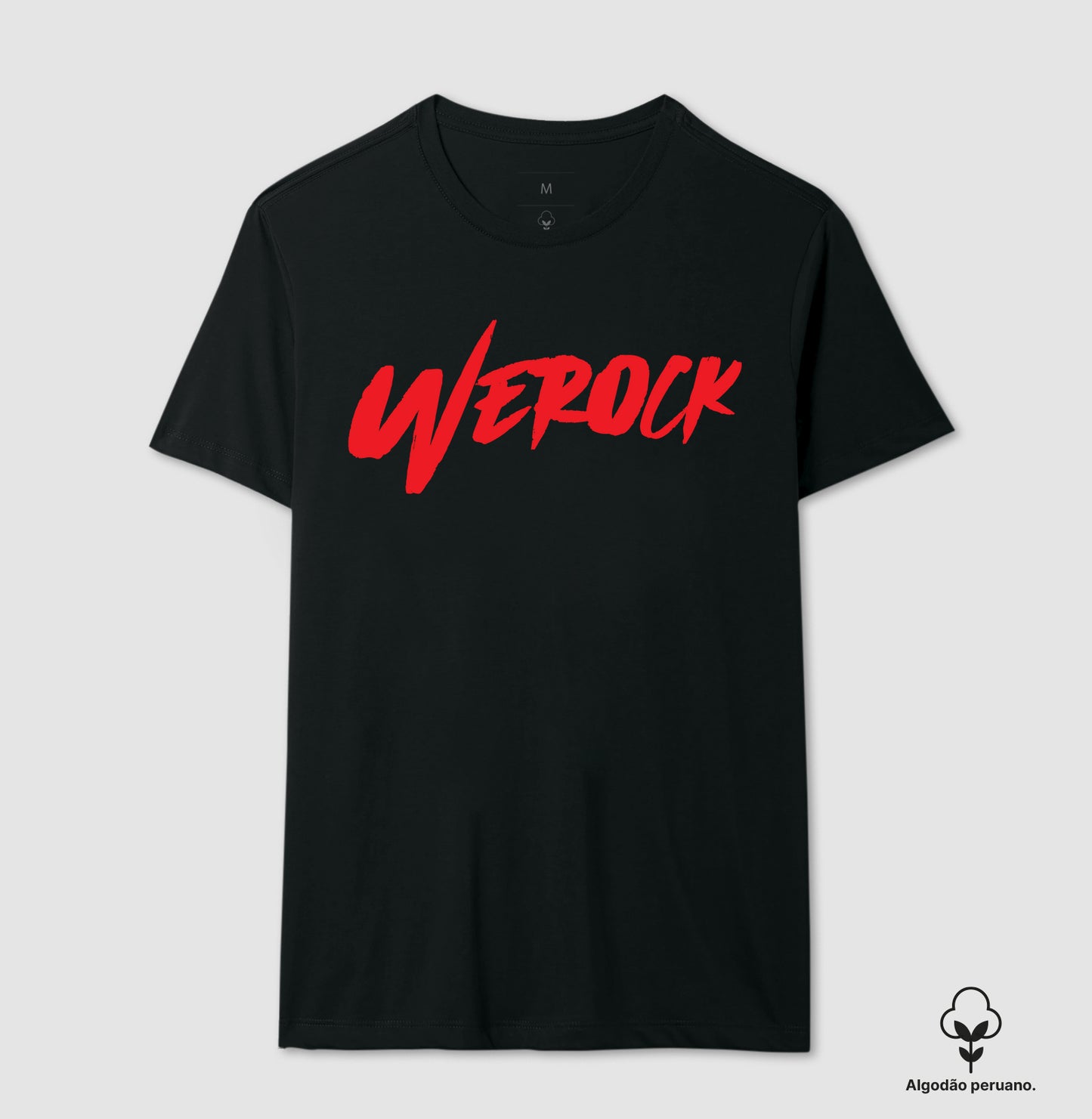 camiseta algodão peruano werock logow masculina