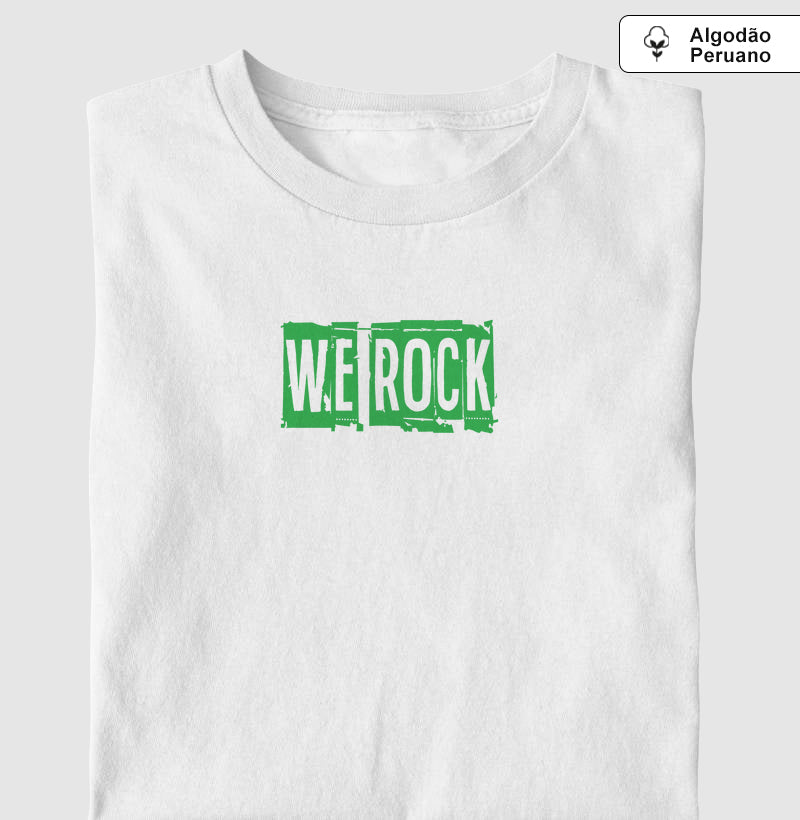 camiseta algodão peruano werock logo journal masculina