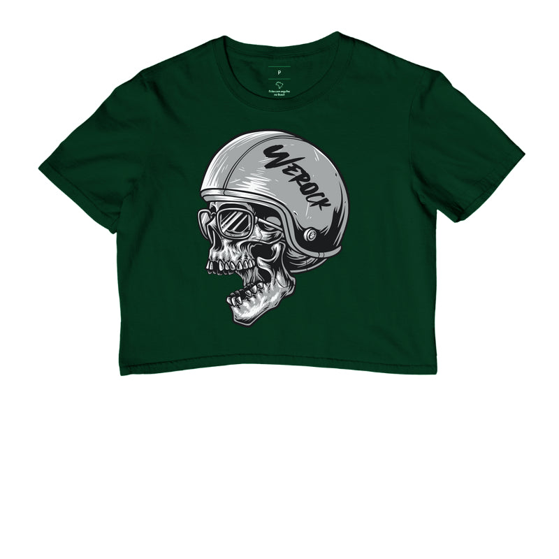cropped werock motorcycle helmet skull