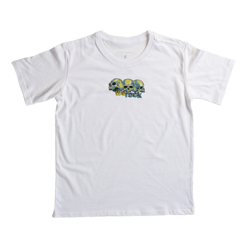 camiseta infantil werock face skulls