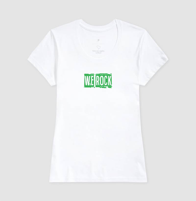 camiseta werock logo journal feminina