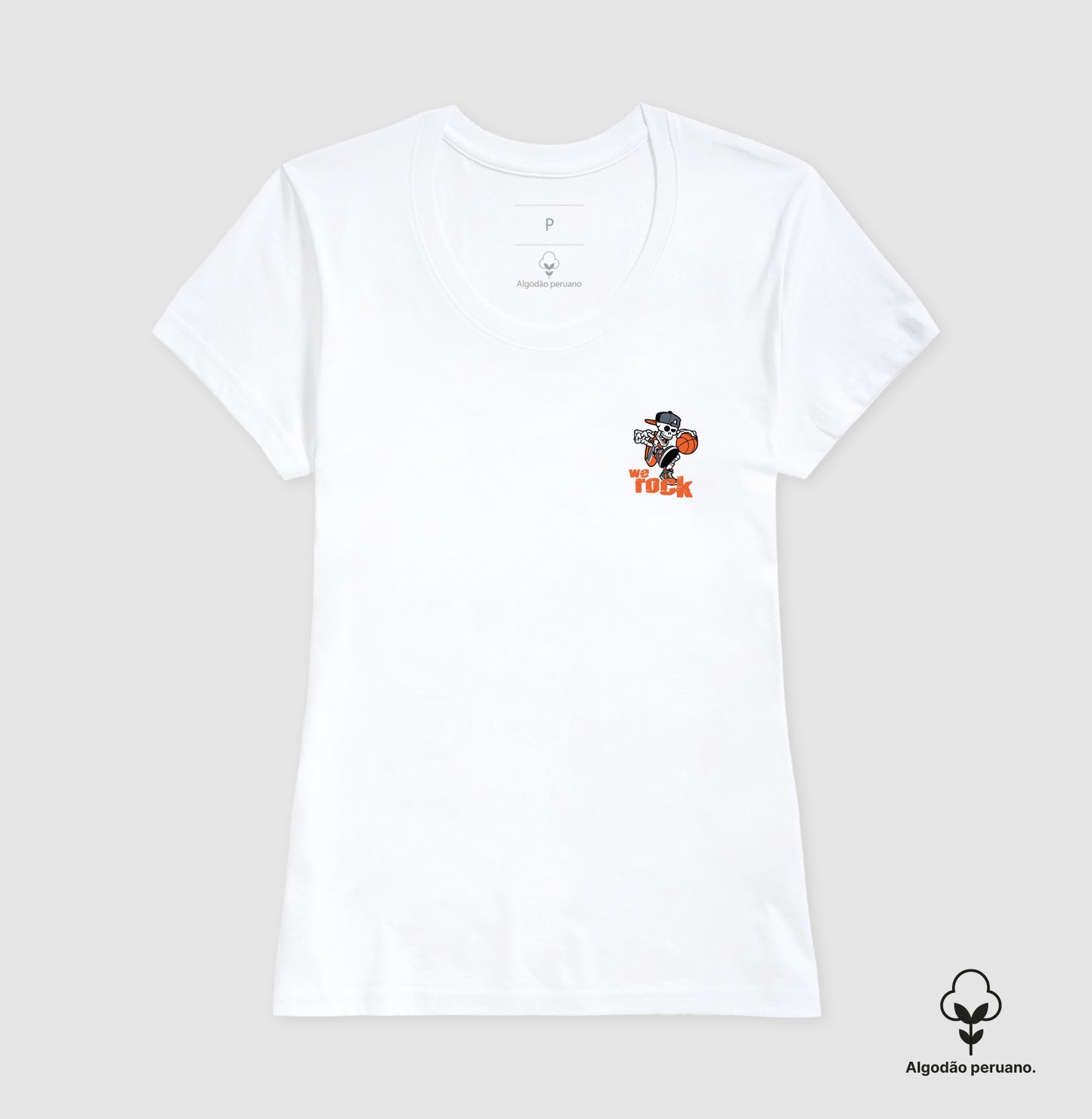 camiseta algodão peruano werock basketball feminina