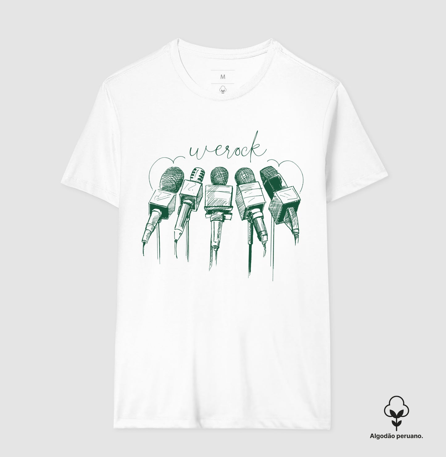 camiseta algodão peruano werock mics feminina