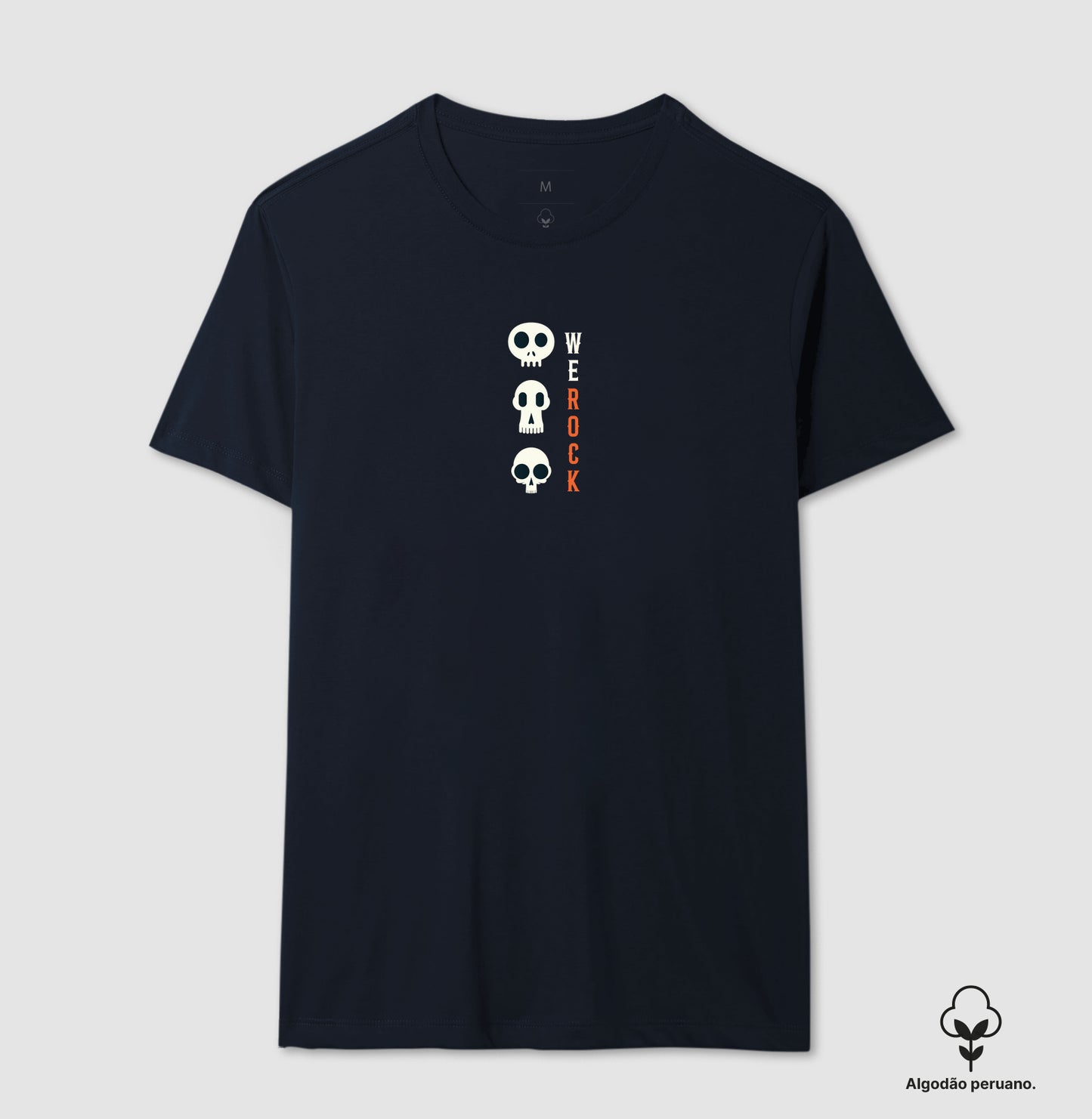 camiseta algodão peruano werock Vskulls masculina