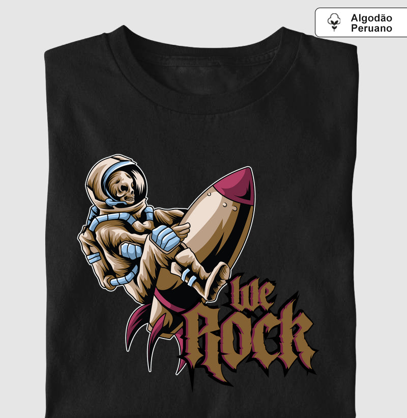 camiseta algodão peruano werock rocket masculina