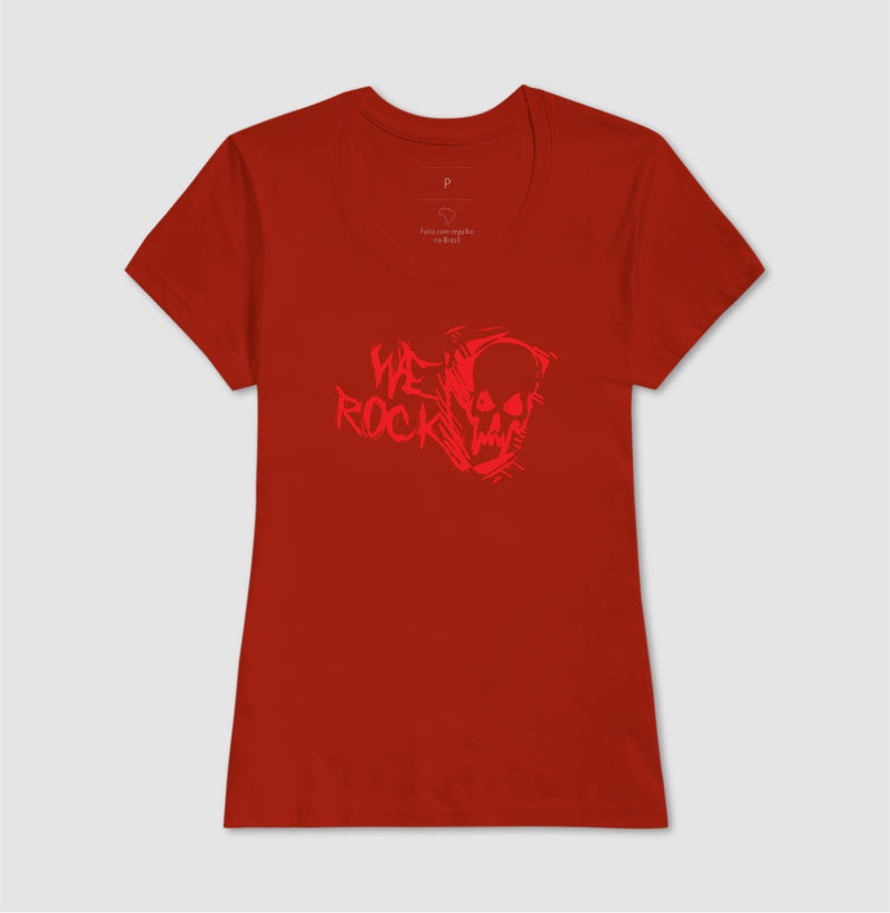 camiseta werock ghost red feminina