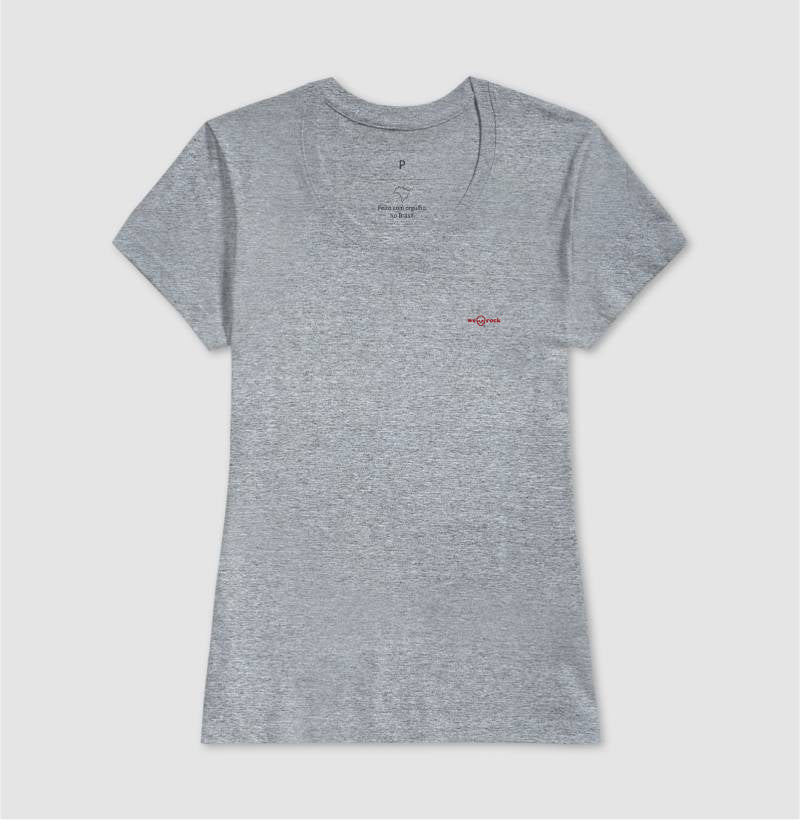 camiseta basic werock logo red feminina