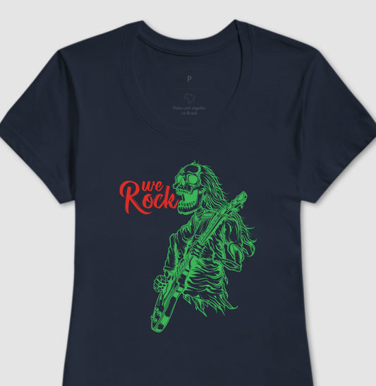 camiseta werock rock skull feminina
