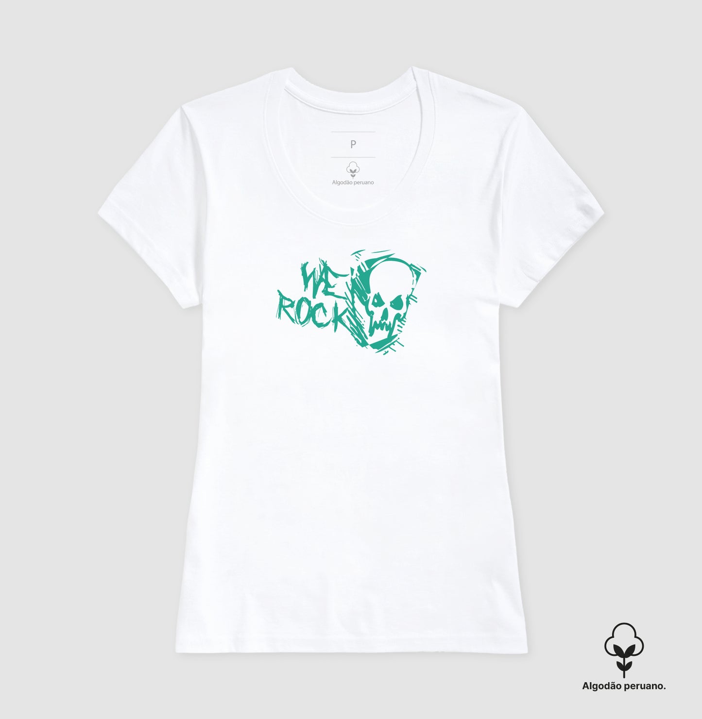 camiseta algodão peruano werock ghost feminina