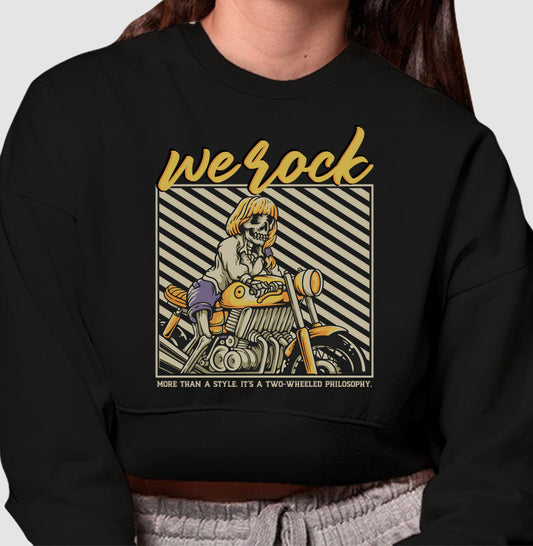 cropped moletom werock girl motorcycle