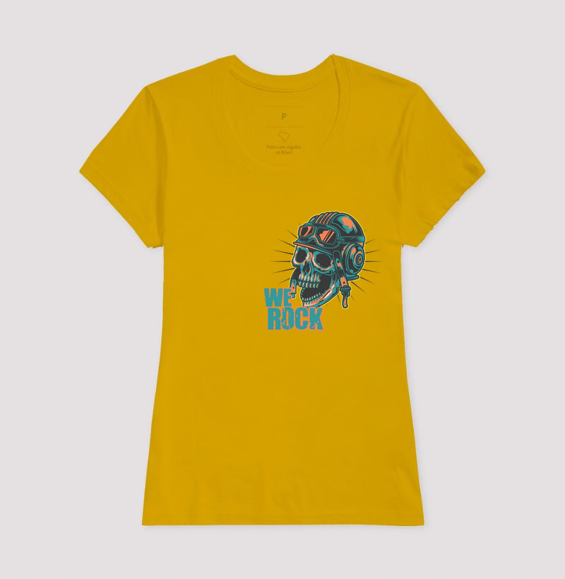 camiseta werock motorcycle crazy feminina