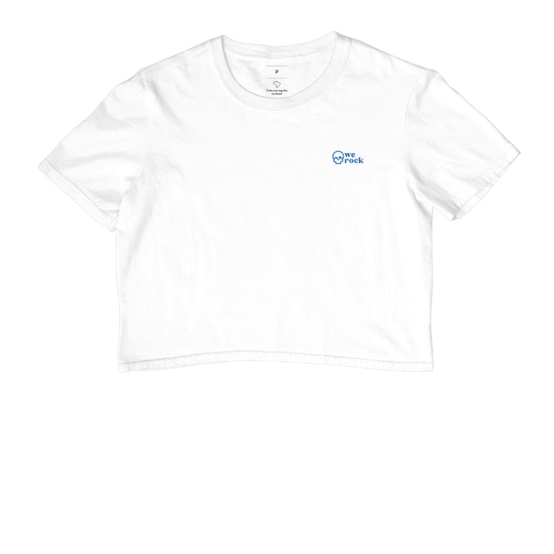 cropped werock skull blue