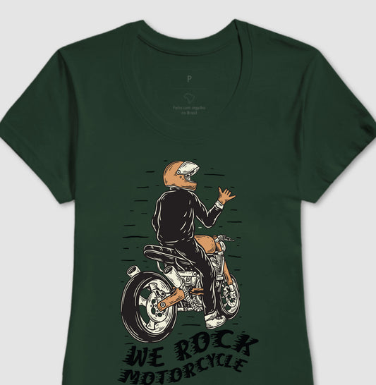 camiseta werock motorcycle hang loose feminina