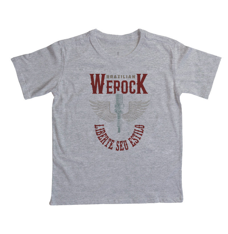 camiseta infantil werock motorcycle wings
