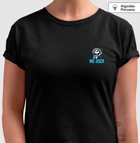 camiseta algodão peruano werock astronaut feminina