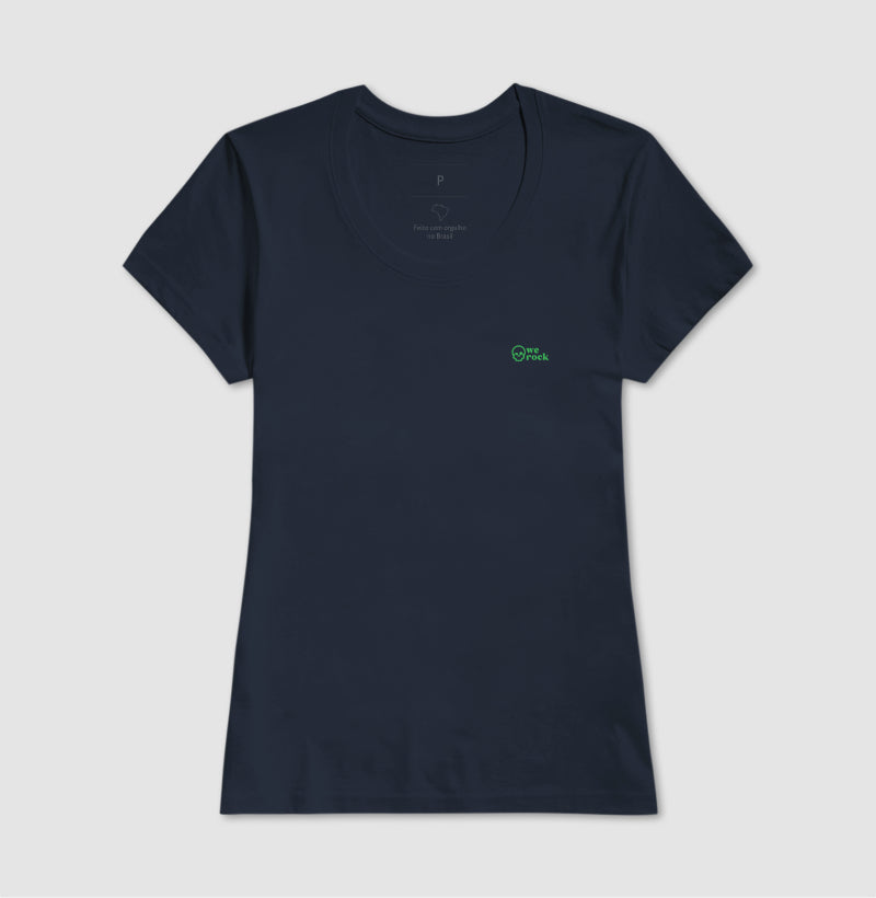 camiseta werock skull green feminina