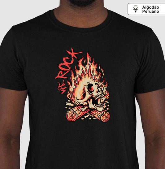 camiseta algodão peruano werock bonfire masculina