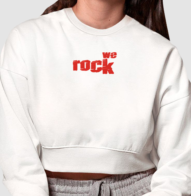 cropped moletom werock logo rock