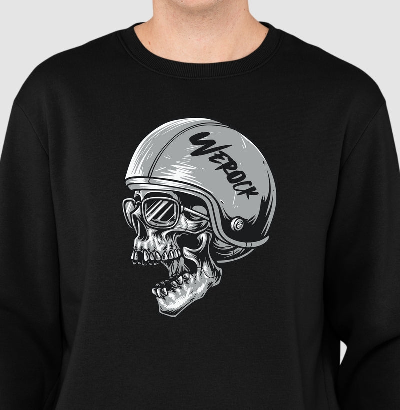 suéter werock motorcycle helmet skull