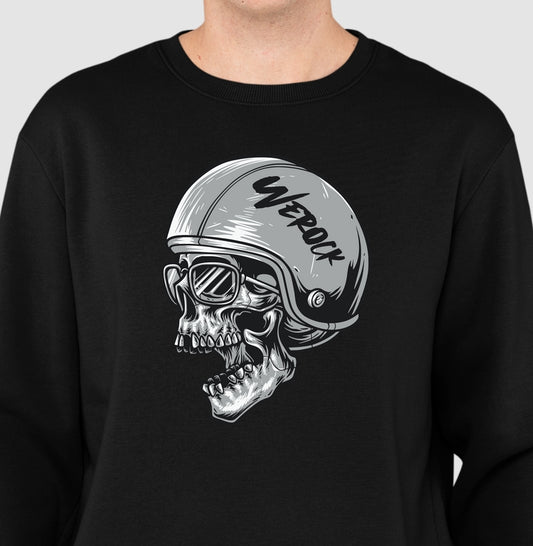 suéter werock motorcycle helmet skull