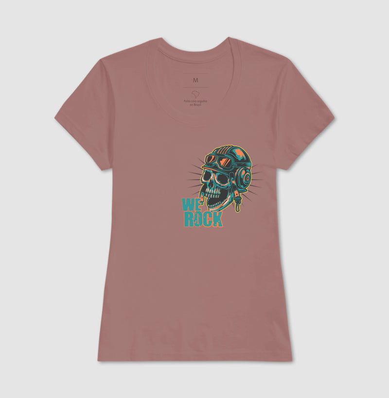 camiseta werock motorcycle crazy feminina