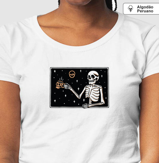 camiseta algodão peruano werock frame feminina