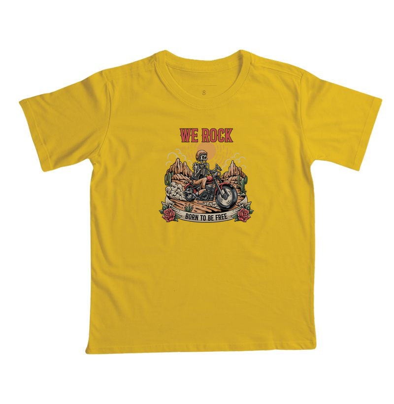 camiseta infantil werock born motorcycle