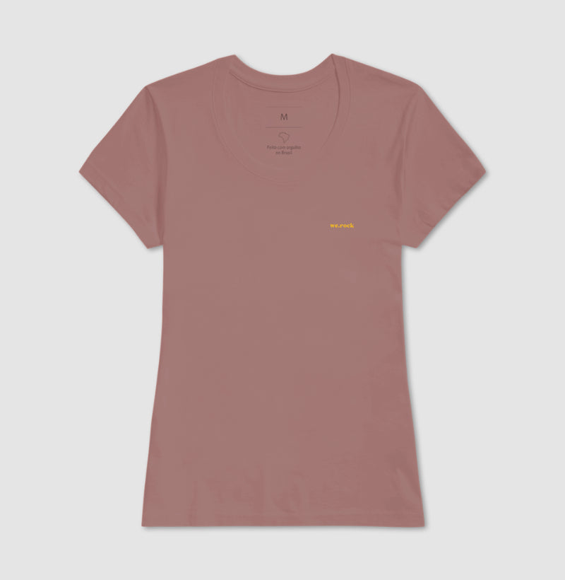 camiseta werock logo simple gold feminina