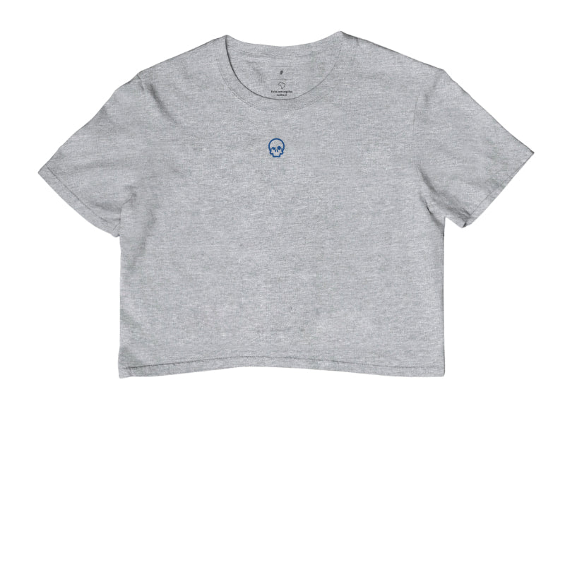 cropped werock skull logo blue