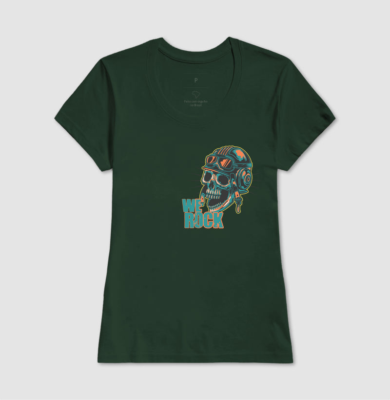 camiseta werock motorcycle crazy feminina