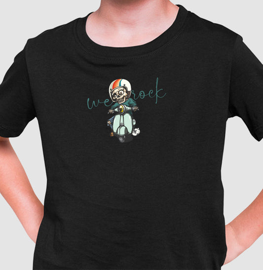 camiseta infantil werock vespa skull