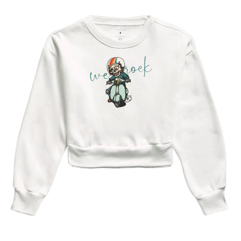 cropped moletom werock vespa skull