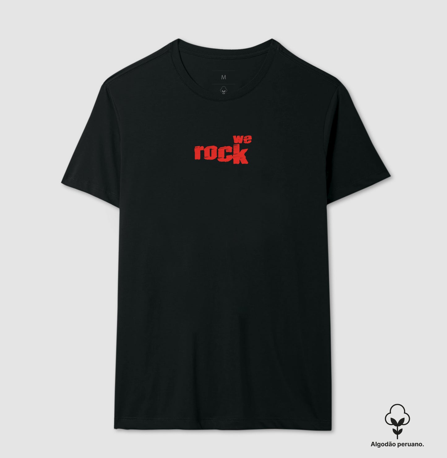 camiseta algodão peruano werock logo rock masculina