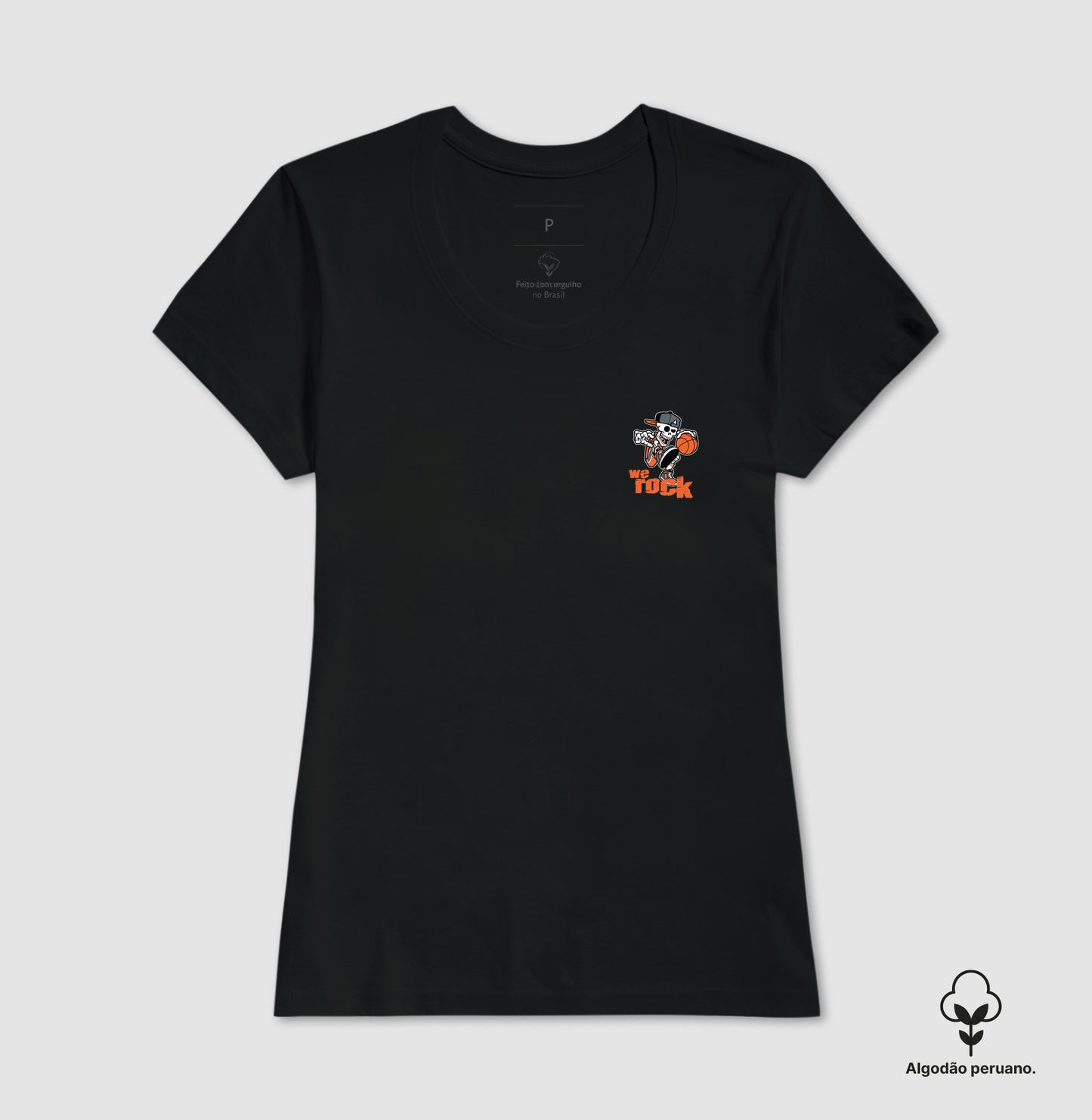 camiseta algodão peruano werock basketball feminina