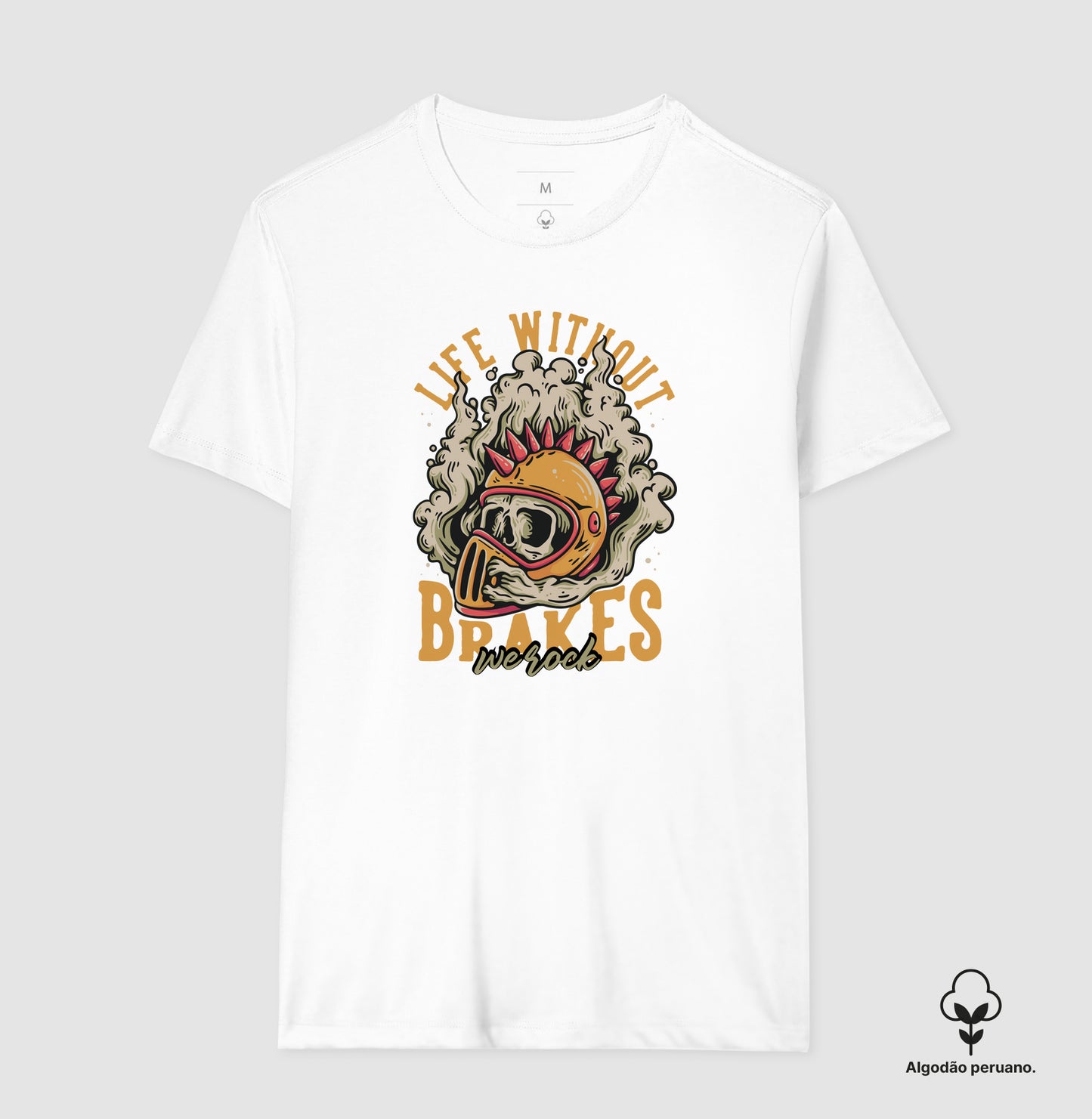 camiseta algodão peruano werock brakes masculina