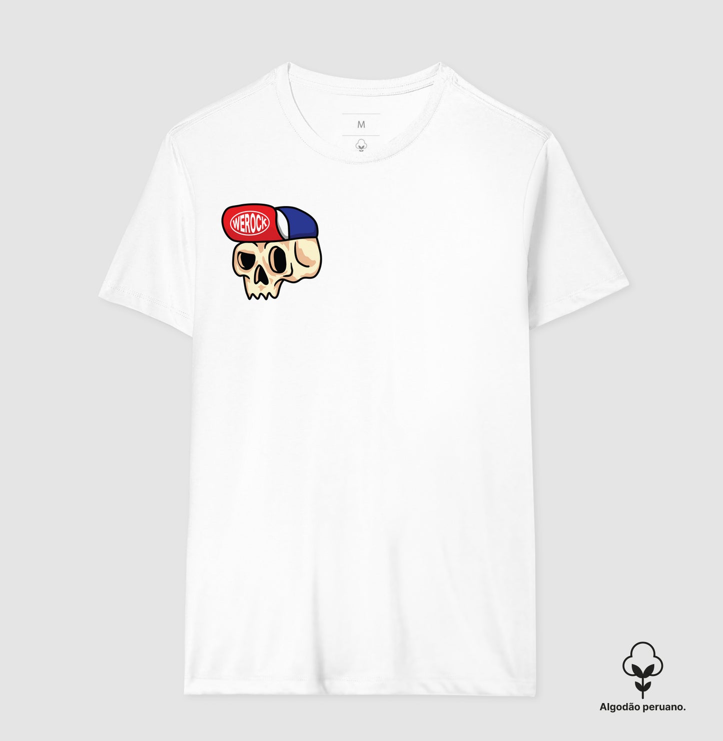 camiseta algodão peruano werock cap feminina