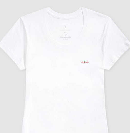 camiseta basic werock logo red feminina