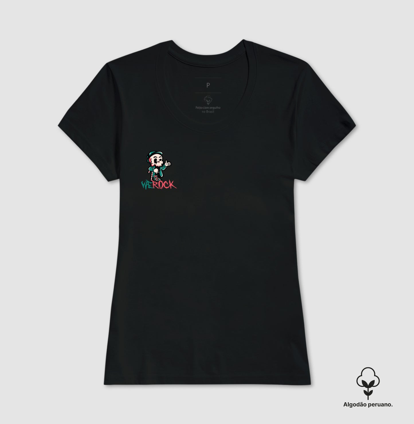 camiseta algodão peruano werock patrickdays feminina