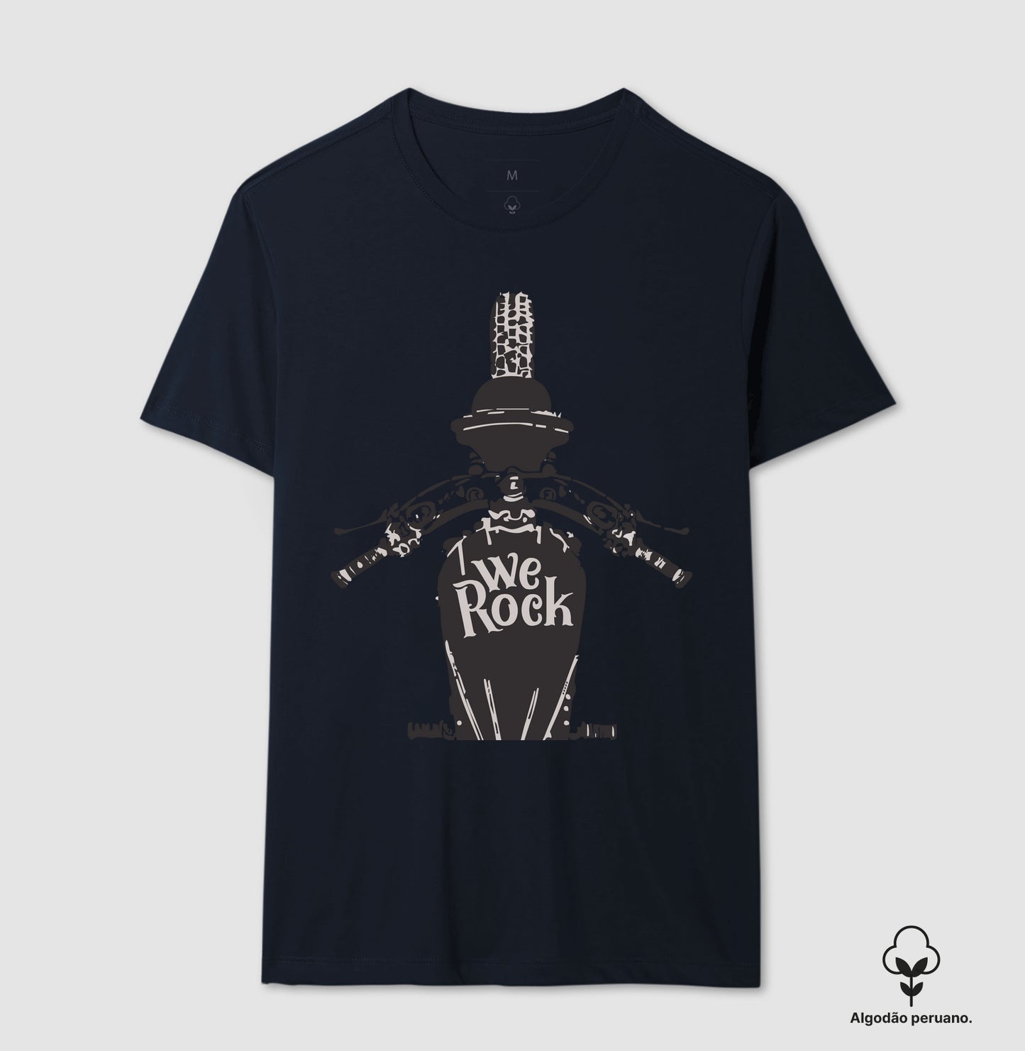camiseta algodão peruano werock motorcycle driving masculina