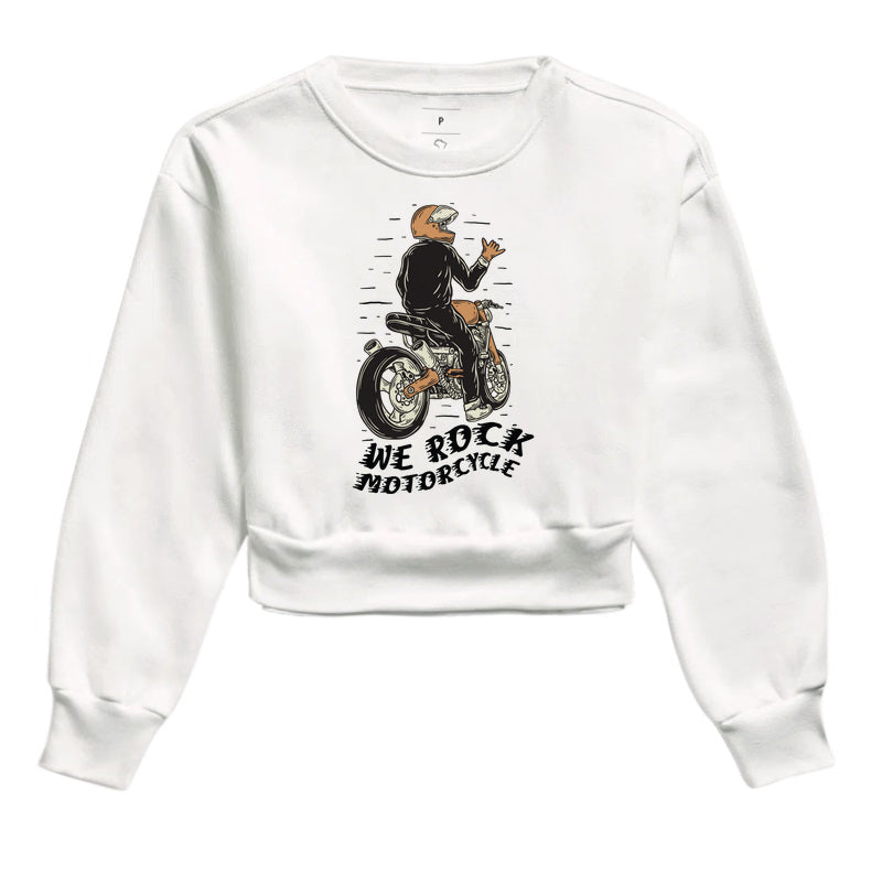 cropped moletom werock motorcycle hang loose
