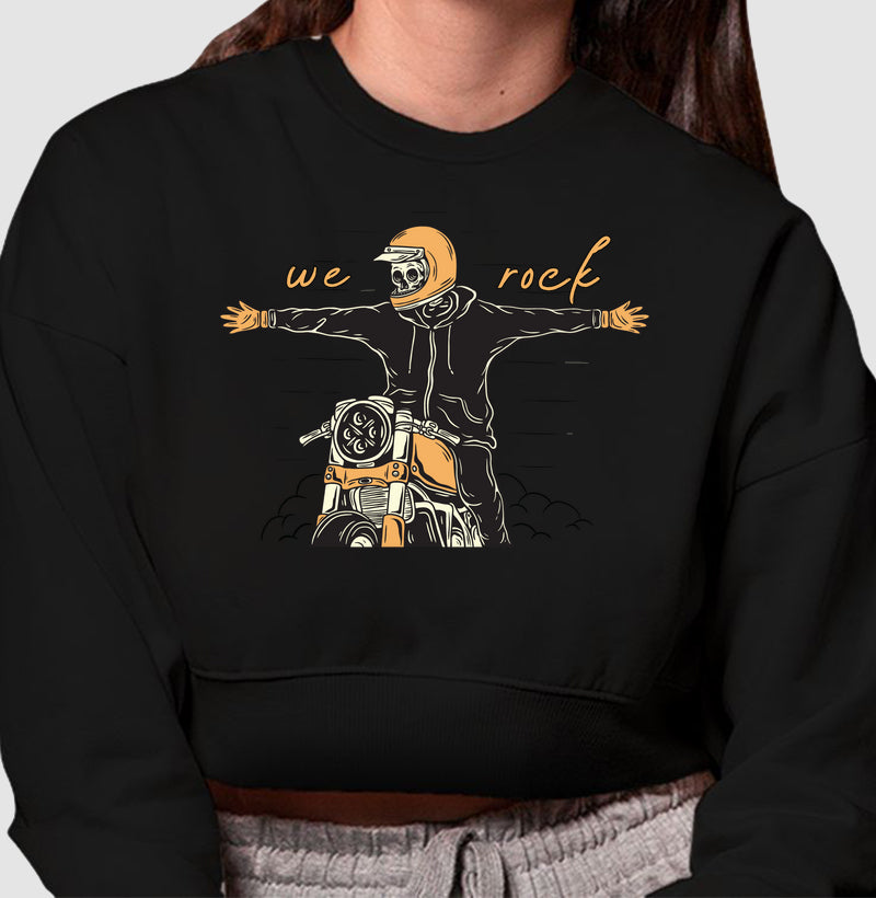 cropped moletom werock open arms