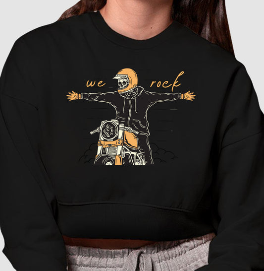 cropped moletom werock open arms